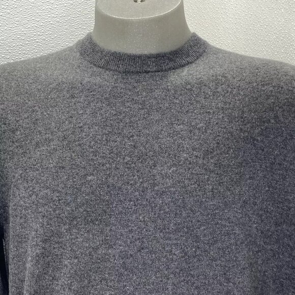 NEW THEORY Mens Sweater Grey Heather Size L Hilles Crewneck Long Sleeve Pullover - Picture 9 of 10